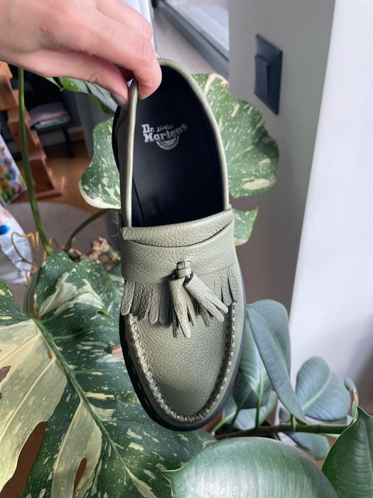 Кожени Лоуфъри Dr Martens Зелено Каки 38