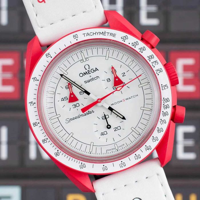 Ceas SWATCH X OMEGA MISSION TO MARS Chronograf Superb Nou 2025 !!