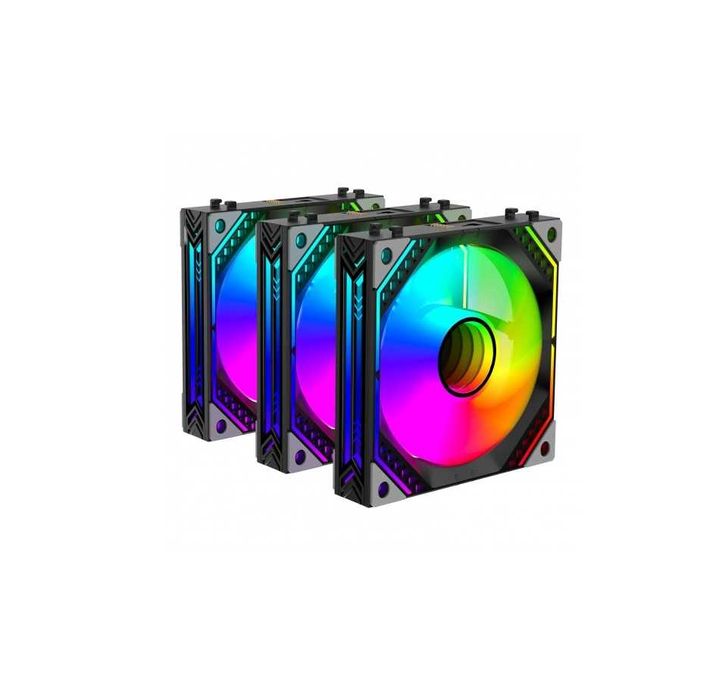} Вентиляторы 2E ACF120MB-ARGB 3x120мм ARGB black