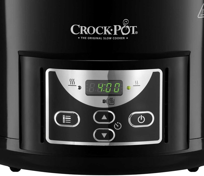 Бавна готварска печка Crock-Pot Crock Pot 4.7, Черна: 4.7л, Гланцово черна, Цифрова, с обратно броене