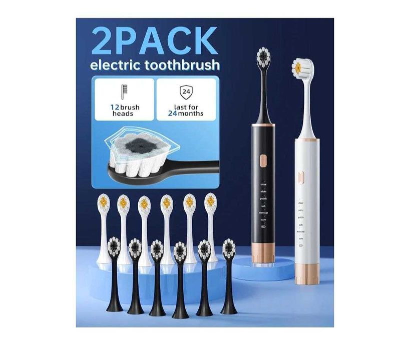 Набор Aneebart из 2-х электрических (аккумуляторных) зубных щеток