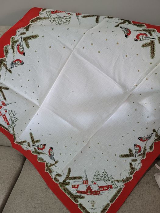 Коледна покривка за маса, 80×80см