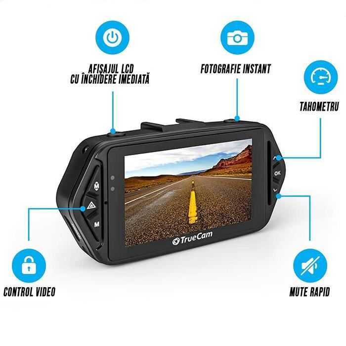 Camera Video Auto TrueCam A4, Full HD, Negru