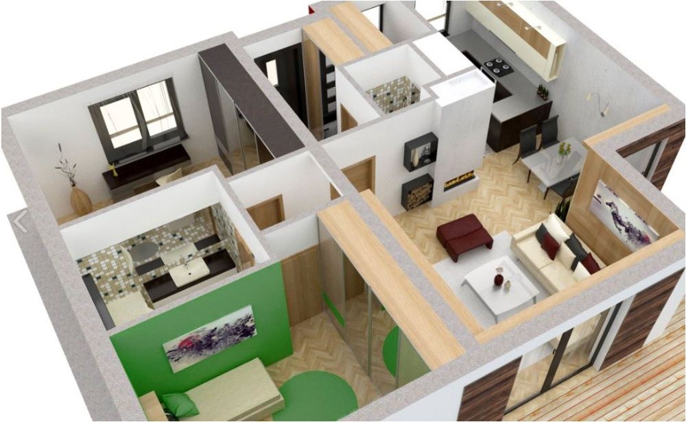 Kit casa lemn 101 mp