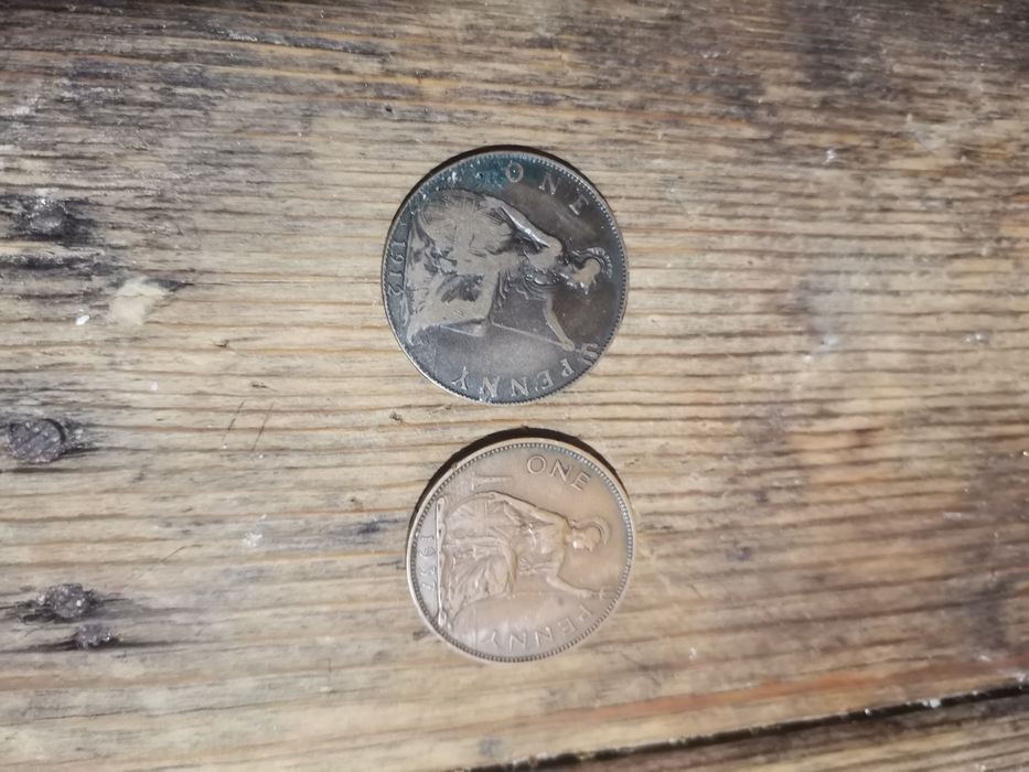 Doua monezi one penny 1912,1938
