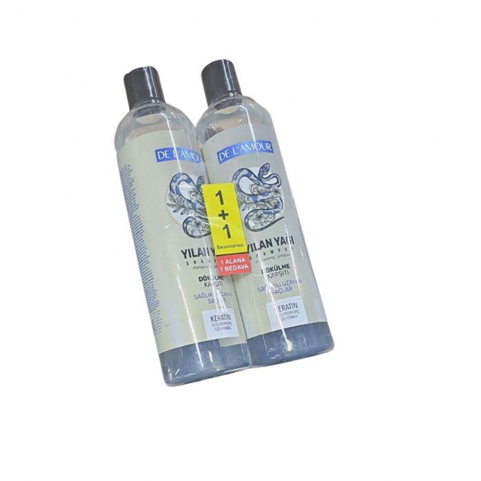 Шампоан De L’Amour, със змийско масло и кератин 2 бр по 700 мл.