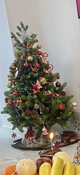 Изкуствена елха LUX-жилкова с 2D и 3D клони 150 см