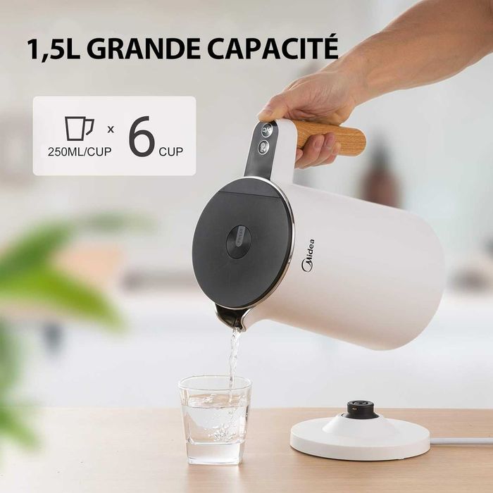 Електрическа кана Midea 1.5L (MK-HE1533) 2200W, регулиране на темп.