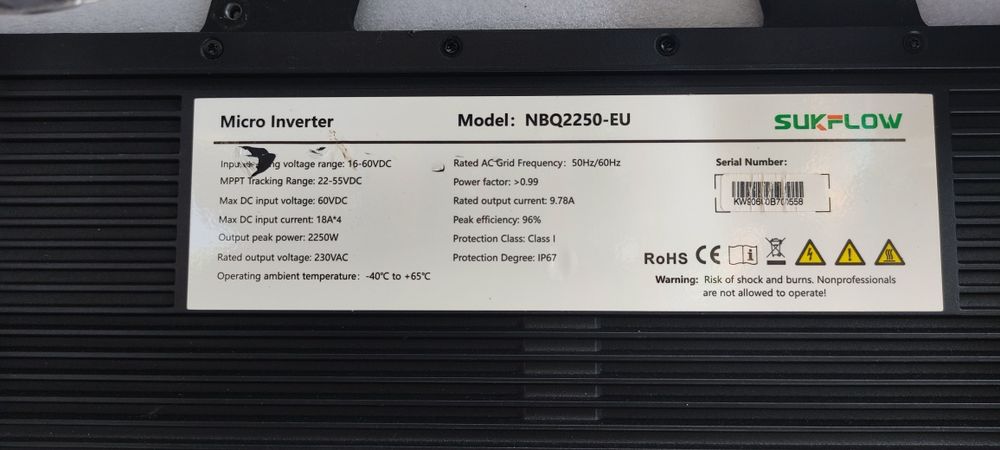 Microinvertor Sukflow 2250w model NBQ 2255-EU