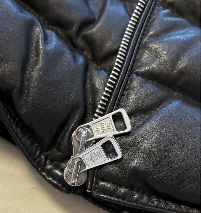 Geaca pt barbati Moncler- piele naturala, puf gasca