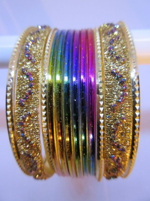 Индийски гривни - стъклени, перлени, пластмасови