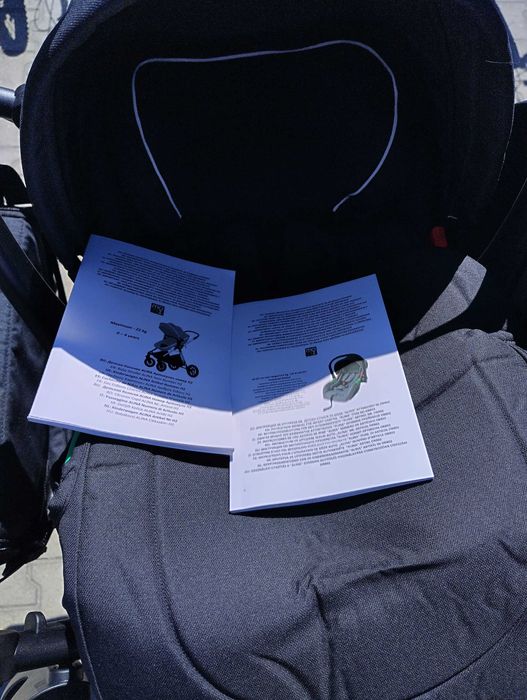 MONI Комбинирана детска количка 2 в 1 ALINA черен