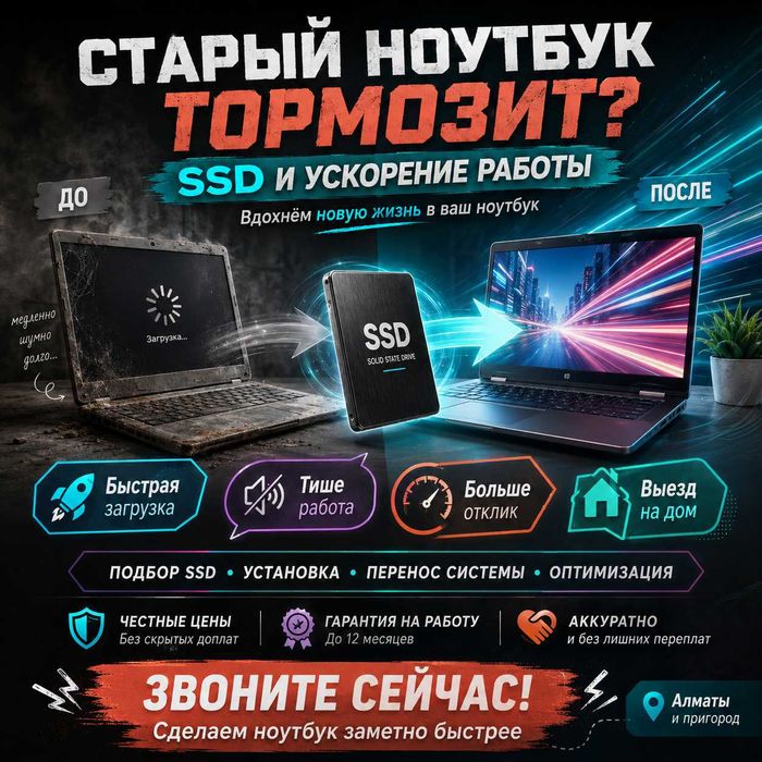 Старый ноутбук тормозит? Установка SSD и ускорение работы ноутбука