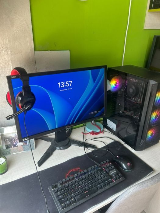 Продавам setup Acer Predator XB240H,MSI A320M-A Pro Max,AMD Ryzen