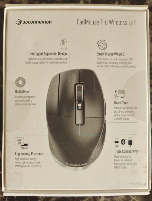 Безжична мишка 3Dconnexion CadMouse Pro
