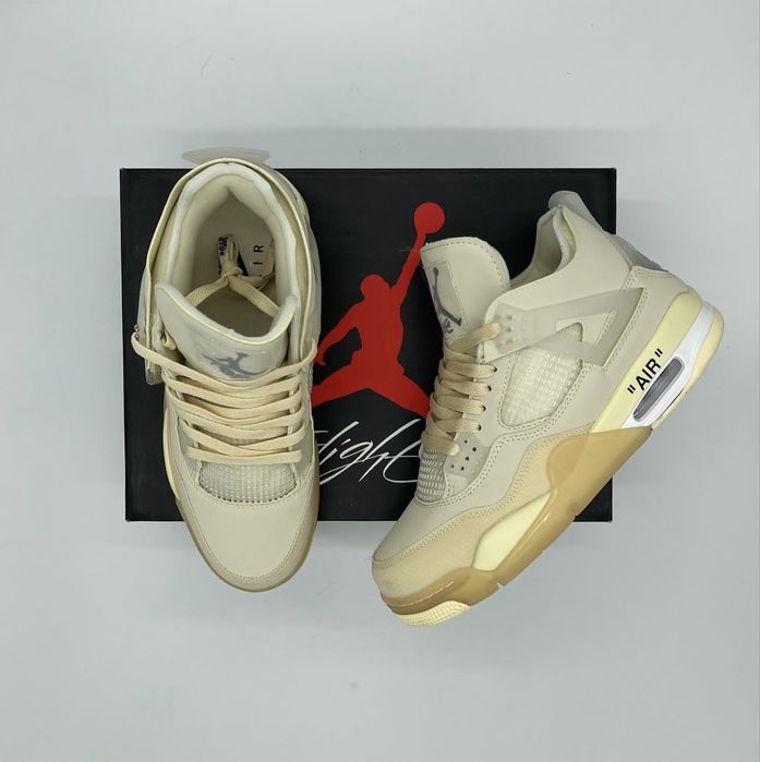 Sneakersi Nike Jordan 4 Off White - marimea 38 - noi si premium