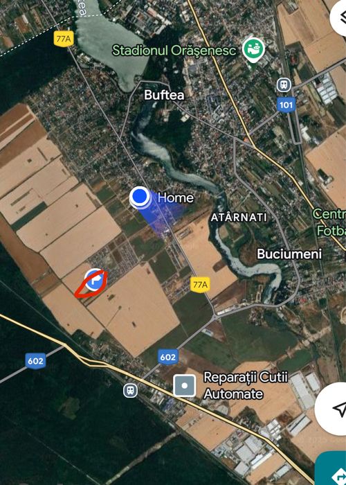 Teren intravilan Buftea, dubla deschidere, utilitati