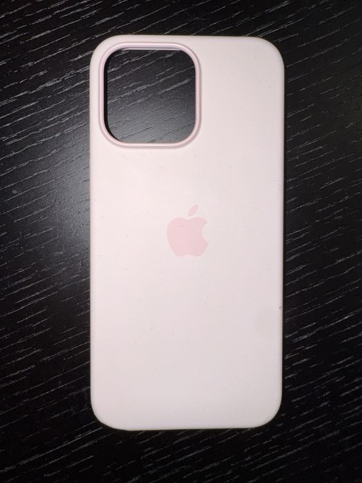 Оригинален Apple калъф / кейкс за iphone 15 peo max светло розов