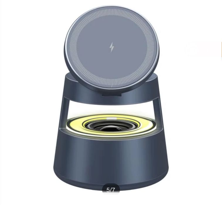 Suport Incarcare Wireless 3 in 1 cu Lumina Telefone Iphone Ceas Casti