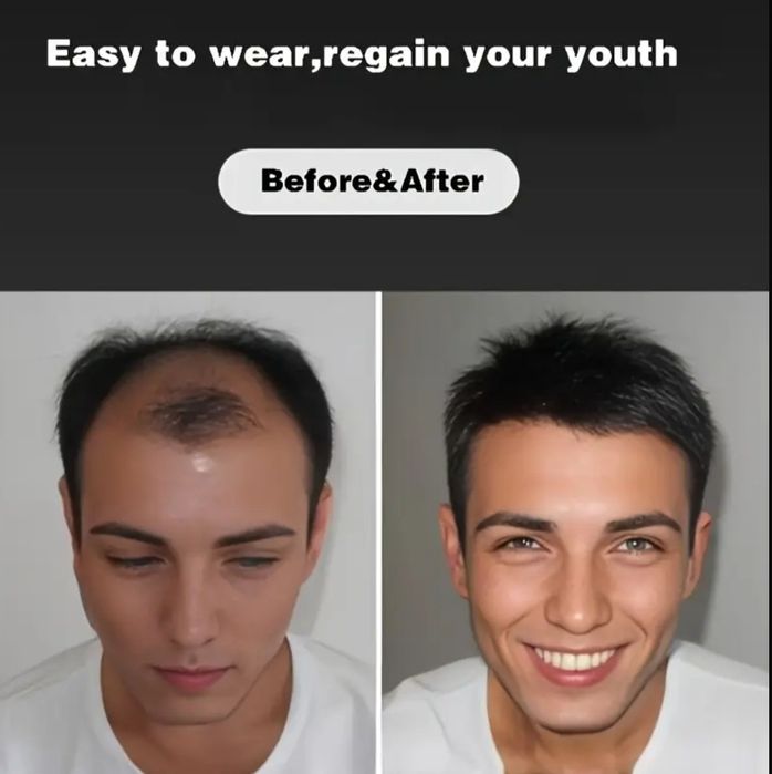 Мужские топперы из натуральных волос