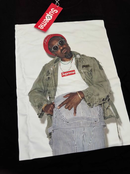Supreme Andre 3000 Tee Tricou Black Negru FW22 Nou Cu Eticheta Marimea XL Skateboarding Hype