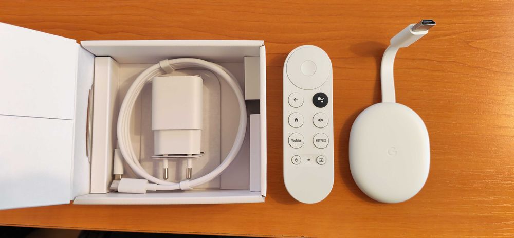 Google Chromecast TV, 4K, HDMI, Bluetooth, Wi-Fi, Бял