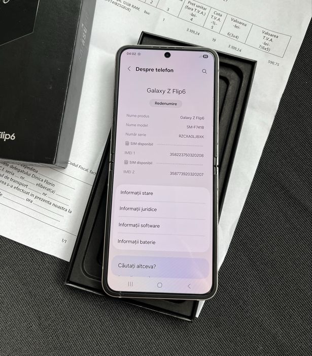 Samsung Z Flip 6 5G Silver 256GB Dual Sim Garantie 10.07.2027