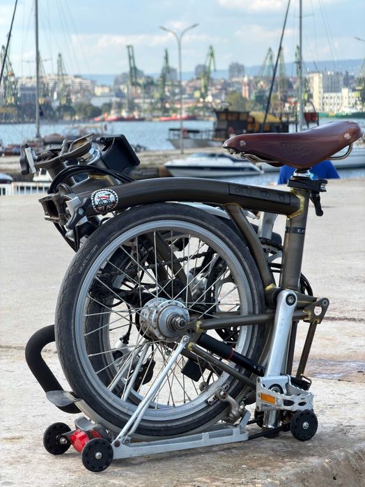 Brompton M6R Raw Lacquer – 6 скорости, динамо, багажник, седло Brooks