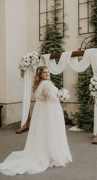 Rochie de mireasa A-line, plus size, NEGOCIABIL