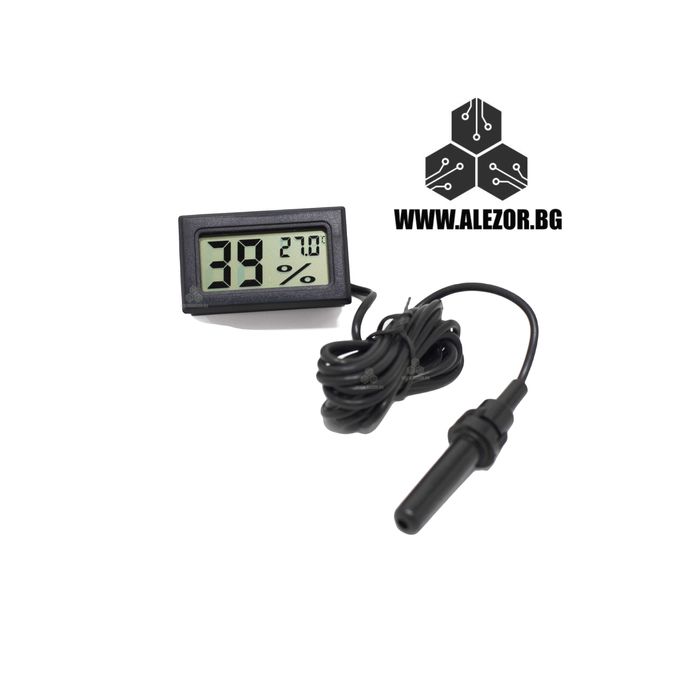 Влагомер с термометър 2в1 сонда и кабел 1,5м., за инкубатор, 20200015
