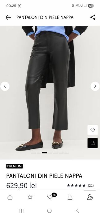 Pantaloni dama piele NAPPA