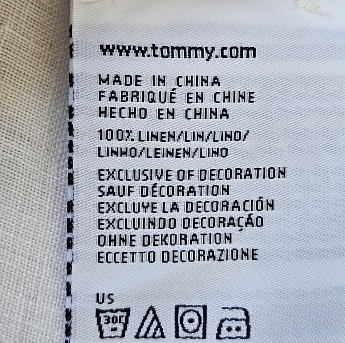 Мъжка ленена риза Tommy Hilfiger Linen - XL/XXL