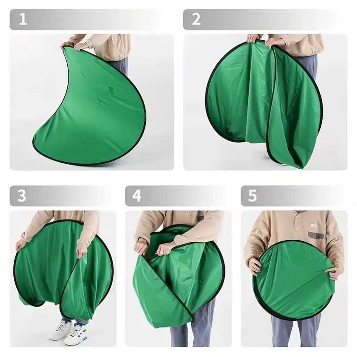 Fundal Chroma Key pliabil 100 cm, verde/albastru, foto-video