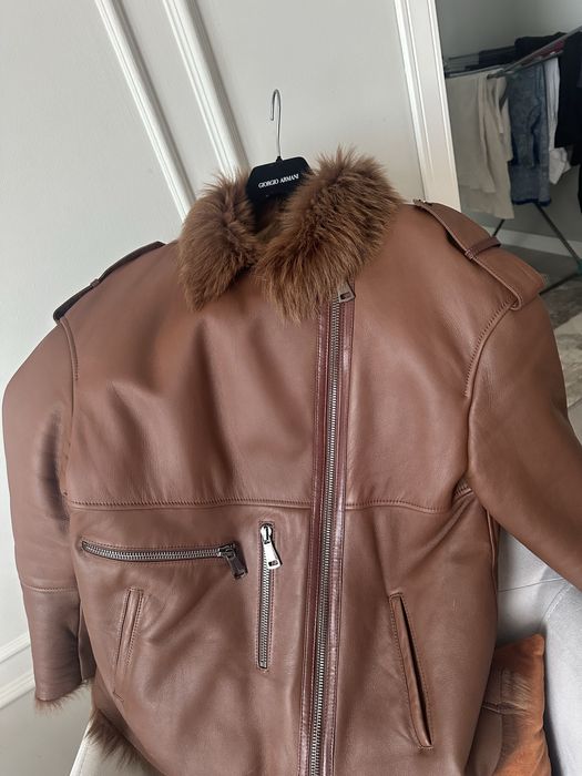 Натуральная дубленка,модель авиатор