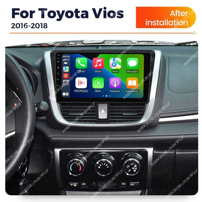 Navigatie Android 14 Toyota Yaris Vios 2016+ 1/8 Gb CarPlay + CAMERA