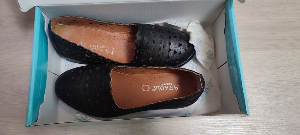 Set Nou 2 perechi incaltaminte vara dama,piele naturala,marime 36/38