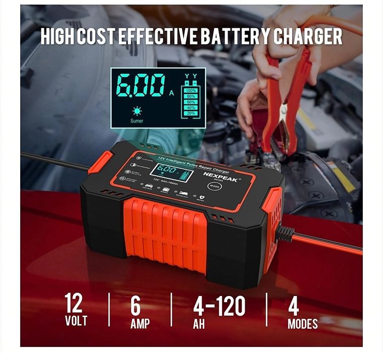 Incarcator pt baterii  plumb 12 v si REPARARE  baterie nou la cutie