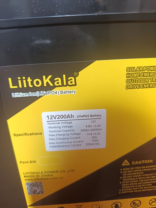 Baterii Lifepo4 liitokala 200 amperi