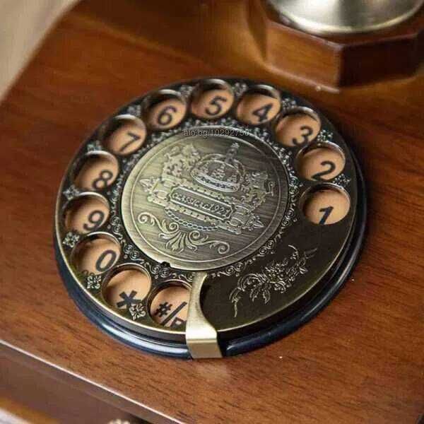 Нов Аналогов  Дървен Ретро Телефон със Шайба