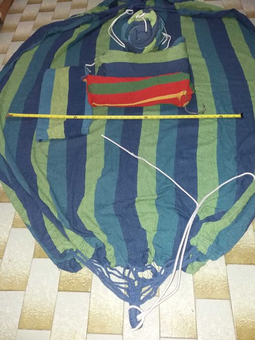 Hamac leagan animale, gradina plaja camping verde armata camuflaj la pescuit 250cmx150cm material tricotat hamac pentru grădină din nylon. max. 120 Kg