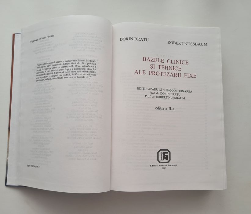 Bazele clinice si tehnice ale protezarii fixe - Bratu