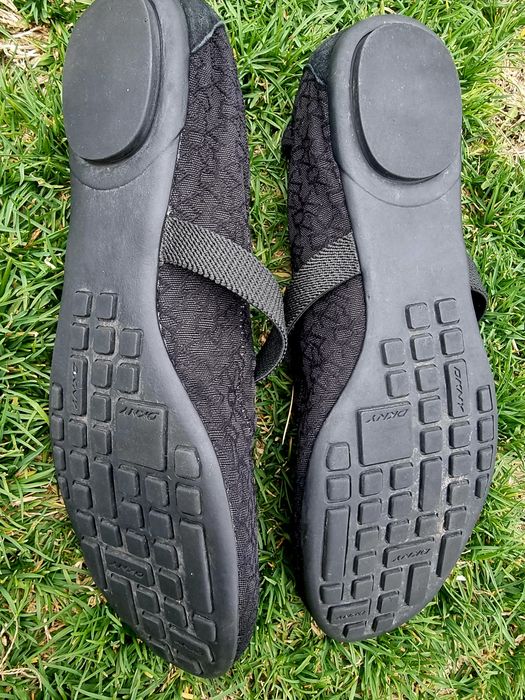 Balerini din canvas și piele DKNY