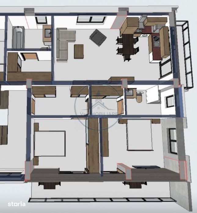 Apartament 3 camere / 2 bai / etaj 2 / parcare + boxa / ZONA CETATII