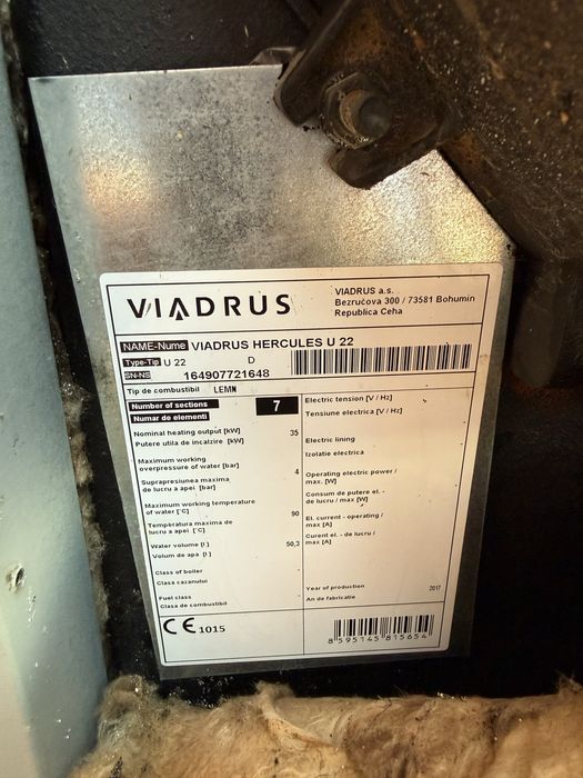 Centrala Viadrus din fontă 35 kw 7 elementi