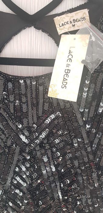 Официална дълга рокля, нова с етикет, Lace & Beads