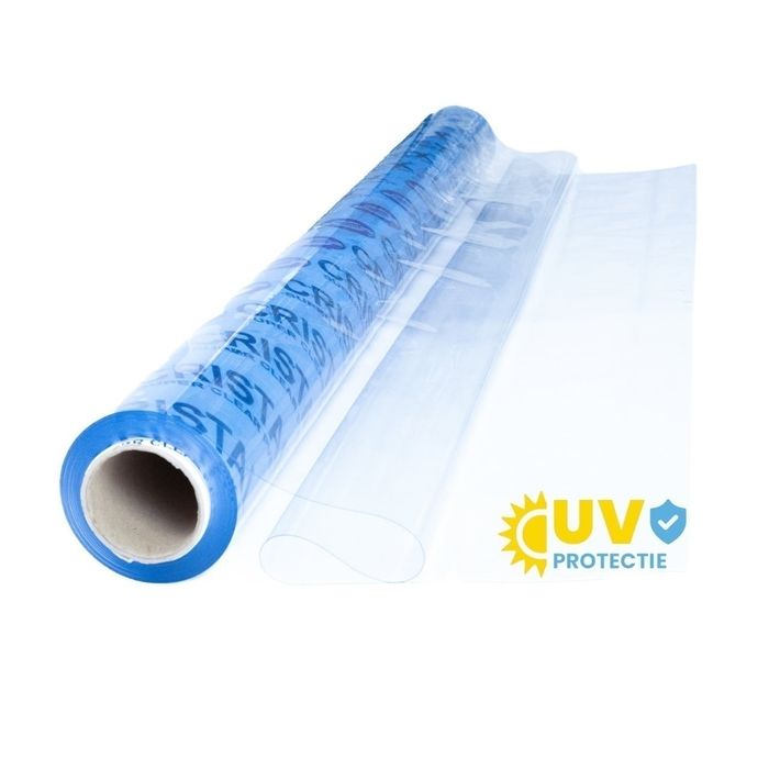 0.8 mm | 1.5 m x 30 m - Folie transparenta pentru inchidere terasa, foisor - Cristal Flex 800