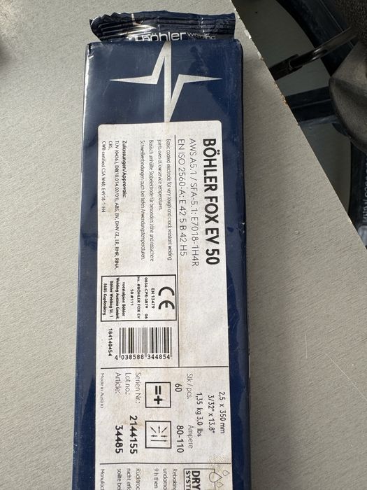 Электроды BOHLER FOX EV 50