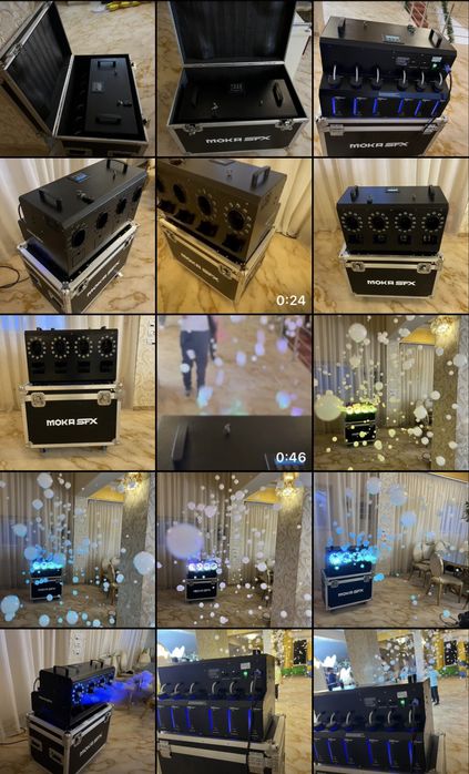 Case masina de balaone cu fum  cutie transport  masina tabla  plastic