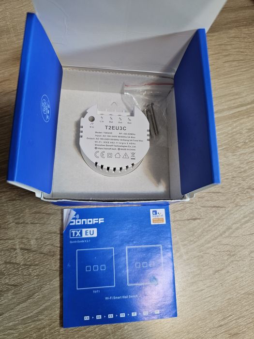 Смарт ключ за осветление SONOFF TX – T2 Wi-Fi+ RF 433MHz