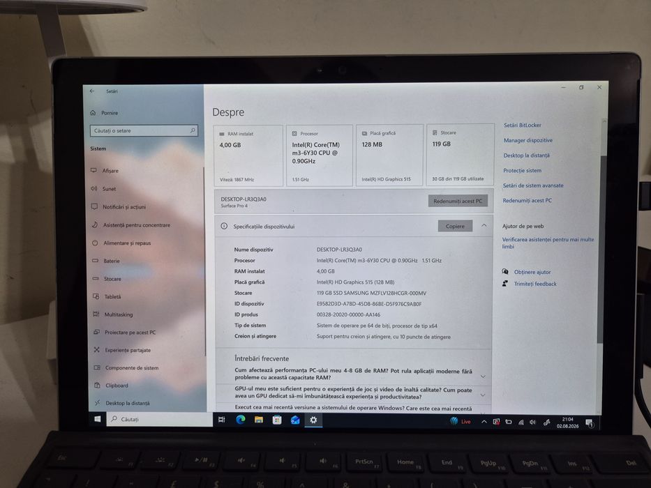 Tableta Microsft Surface Pro 4